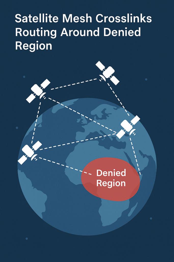 satellite mesh crosslinks