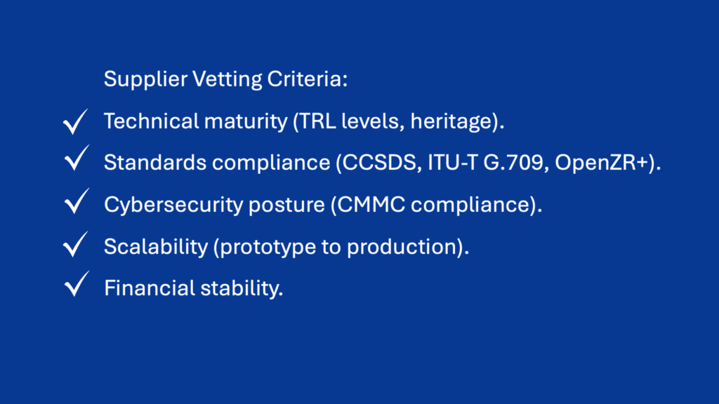 supplier vetting checklist